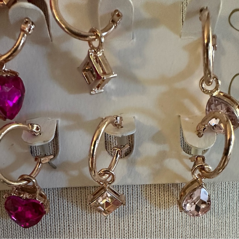 Set of three earrings